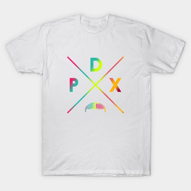 Portland Oregon Color Pop T-Shirt by graphiczen